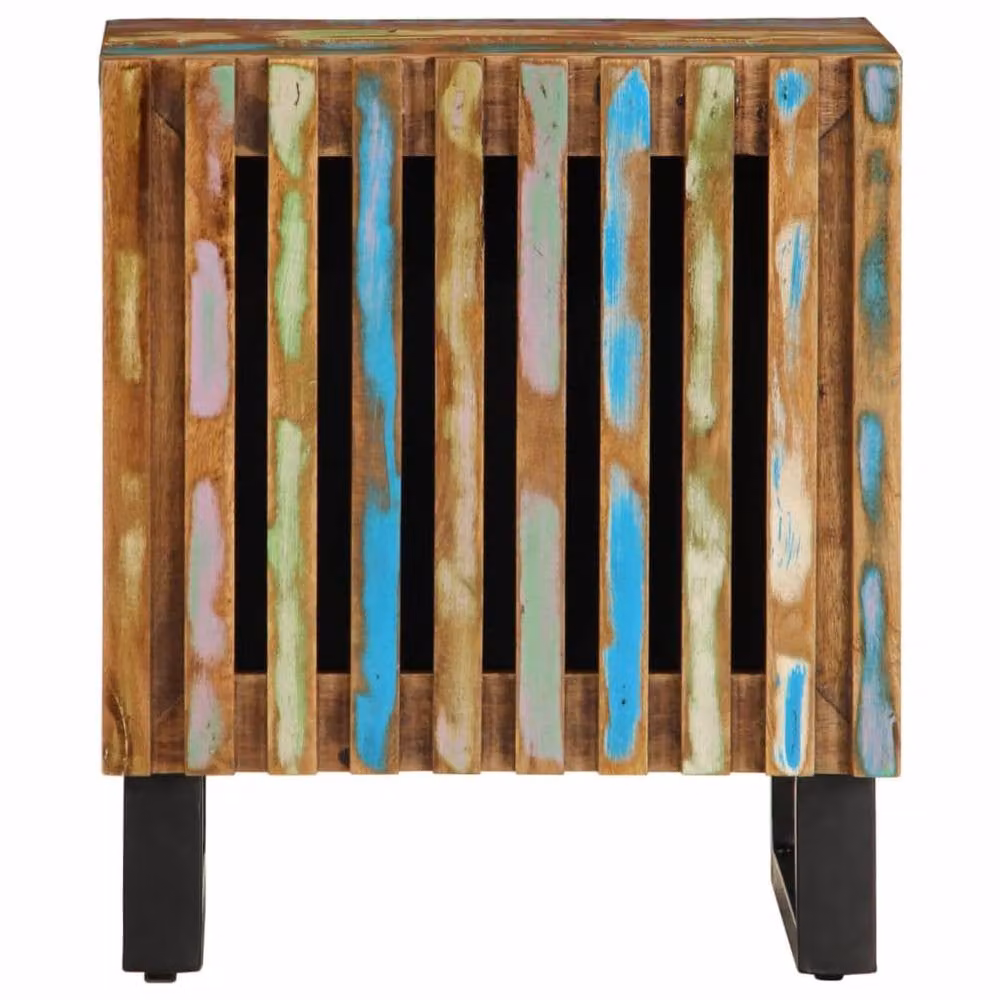 Berkfield Home Set of 2 Reclaimed Solid Wood Bedside Cabinets in Brown, W: 40 cm, D: 34 cm, H: 46 cm – 3