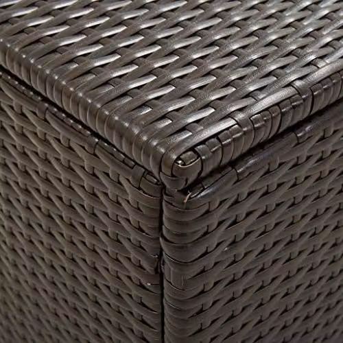 vidaXL Modern Poly Rattan Garden Storage Box, Brown, W/D/H: 200 x 50 x 60 cm – 4