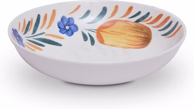 Wade Albert White Capri Pasta Bowl in Beige and Multicolour Ceramic