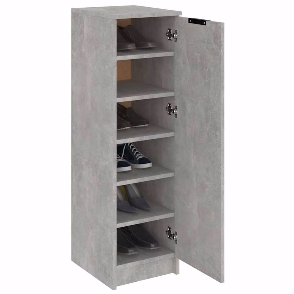 Berkfield Home Modern Wall Mounted Shoe Cabinet in Concrete Grey, W/D/H: 30 x 35 x 100 cm – 3