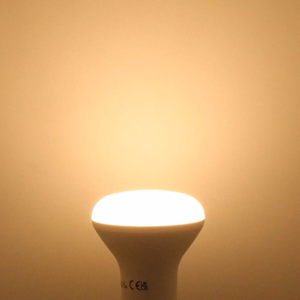SPETLEK 2-Pack Dimmable 7W R63 LED Reflector Spotlight Light Bulbs in Warm White – 2
