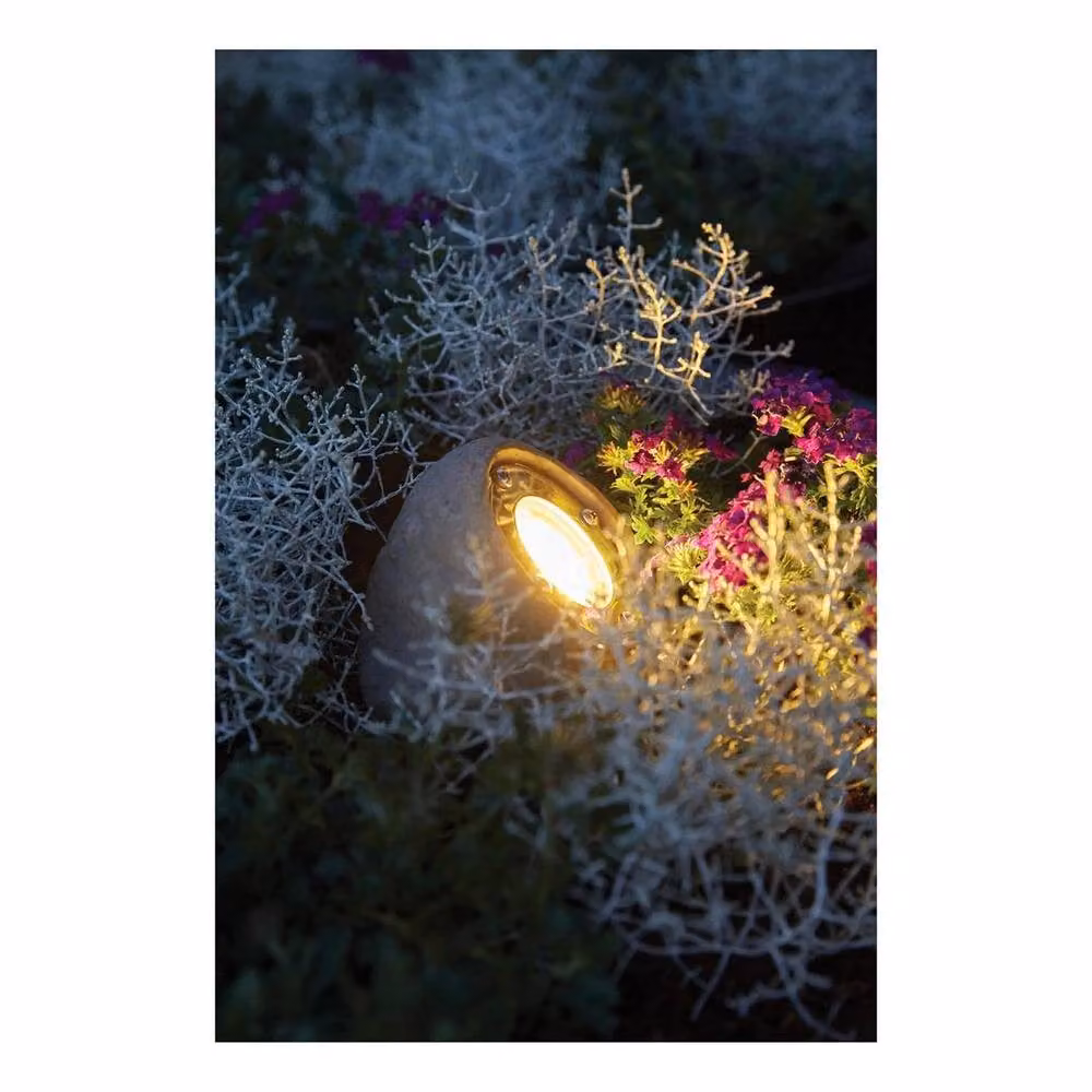 NESTLUNE Lighting 12V Tatra Rock Light Kit of Two with Transformer in Dark Grey – 3
