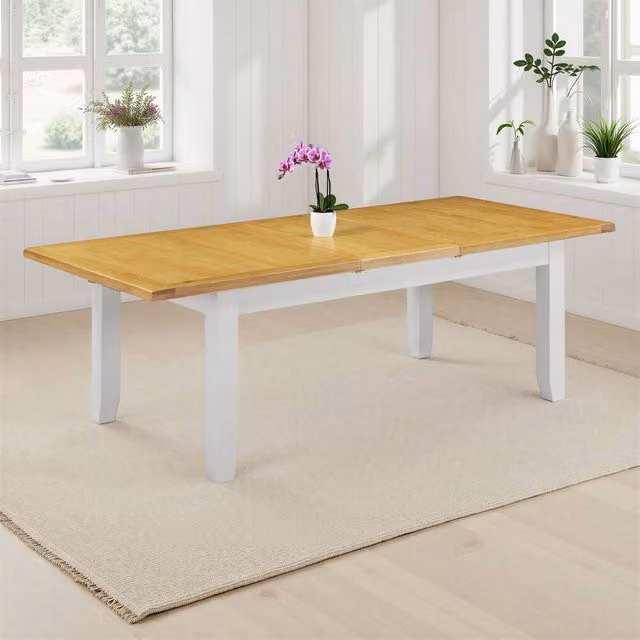 Seconique Windsor Large Extending Rectangular Dining Table in Pebble Grey – 1