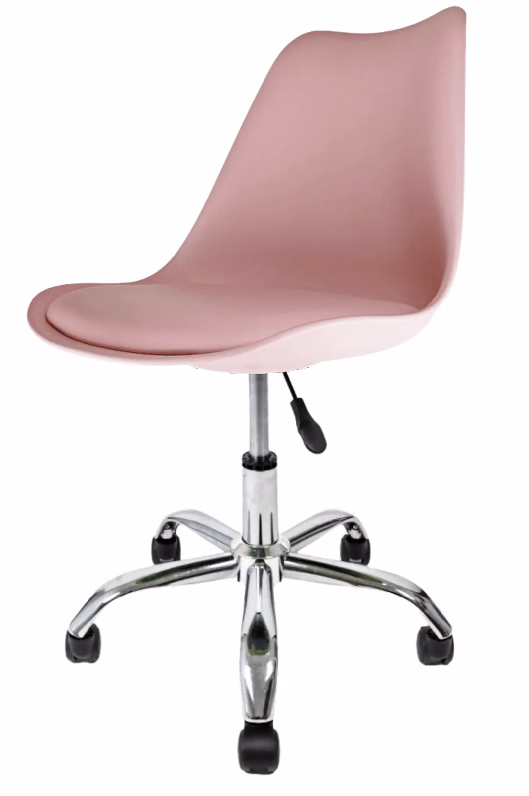 Fusion Living Soho Plastic Dining Chair with Swivel Base in Pink – 2
