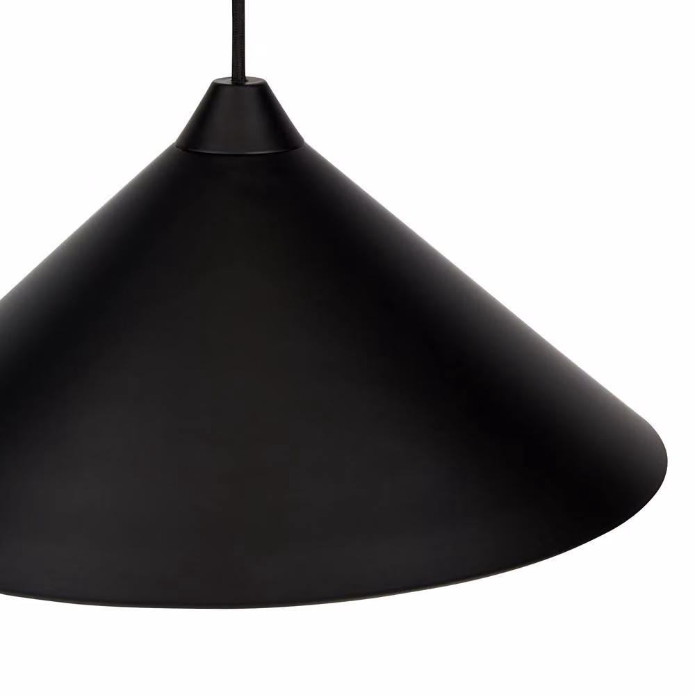 First Choice Lighting Fontana Black Metal Ceiling Pendant Light, Diameter: 40 cm – 6
