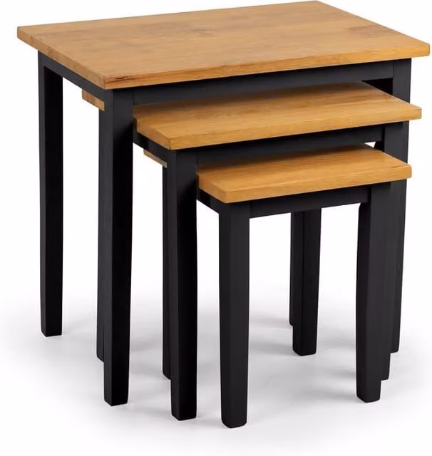 Cheshire Invermere Two Tone Black and Light Oak Nest of Tables – 1