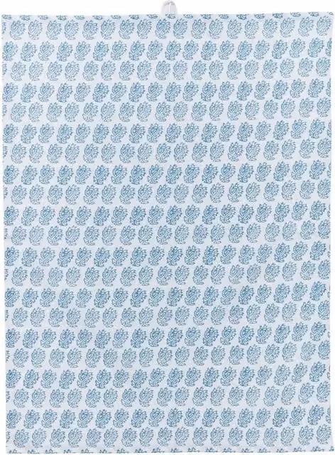 Murmur Amelia & Tara Floral Cotton Tea Towels, Blue and White
