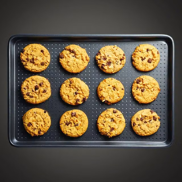 MasterClass Crusty Bake Non-Stick Rectangular Baking Sheet in Black and Grey – 1