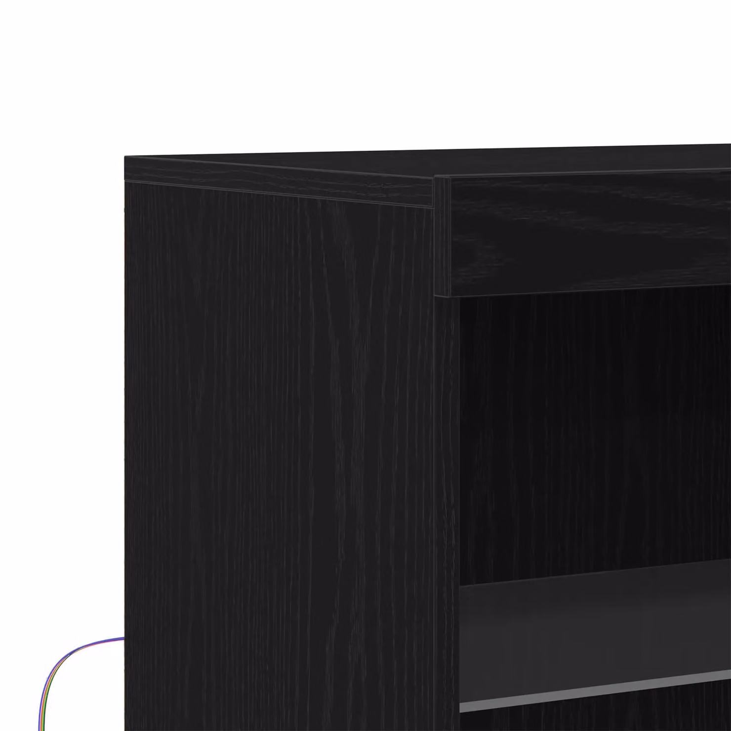 Berkfield Home Modern Black Oak Sideboard with Integrated LED Lighting W: 60 cm, D: 37 cm, H: 100 cm – 4