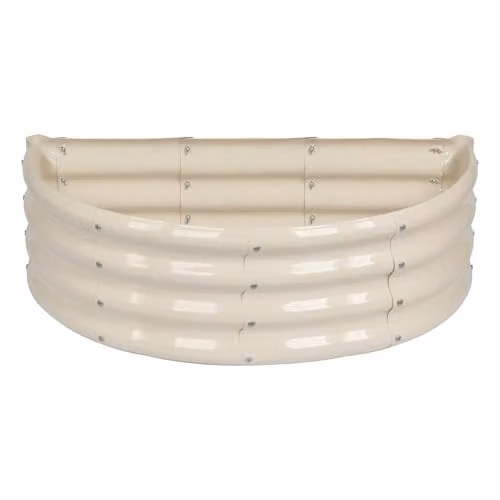 Harbour Housewares Raised Garden Bed in Beige Galvanised Steel, W/D/H: 90 x 45 x 30 cm – 1