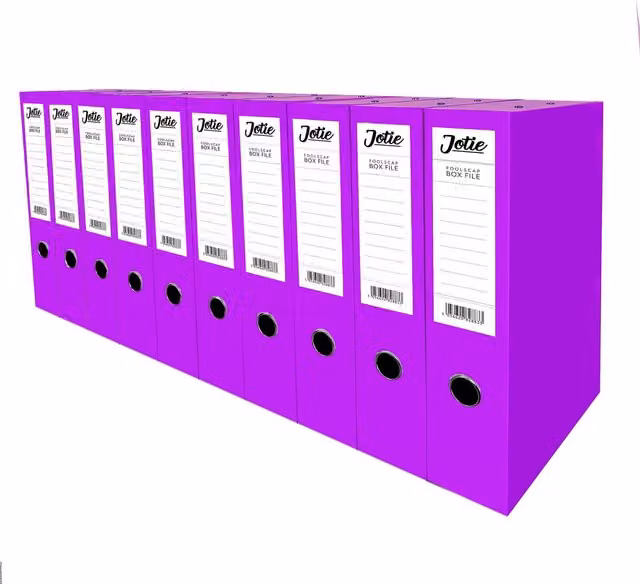 Jotie Purple Document Box File Set of 10