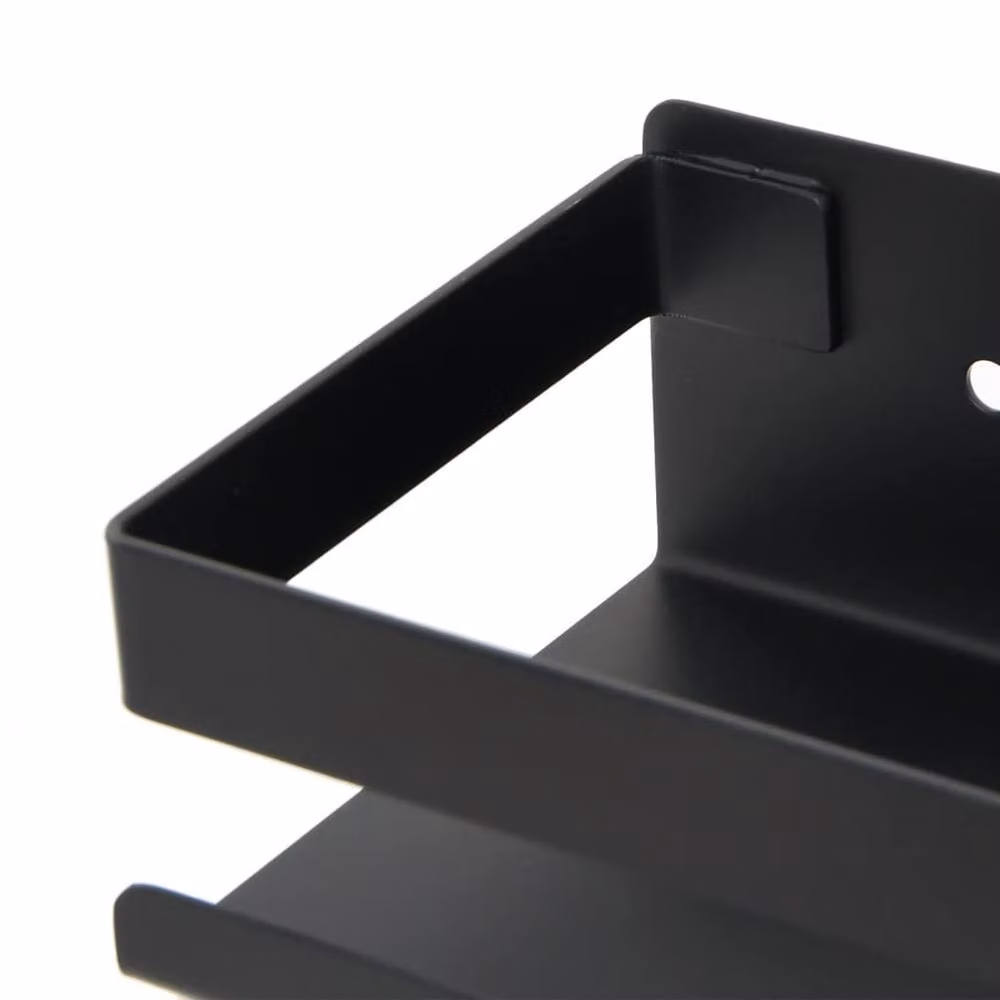 Berkfield Home Matt Black Brushed 304 Stainless Steel Shower Shelf, W/D/H: 30 x 10 x 6 cm – 5