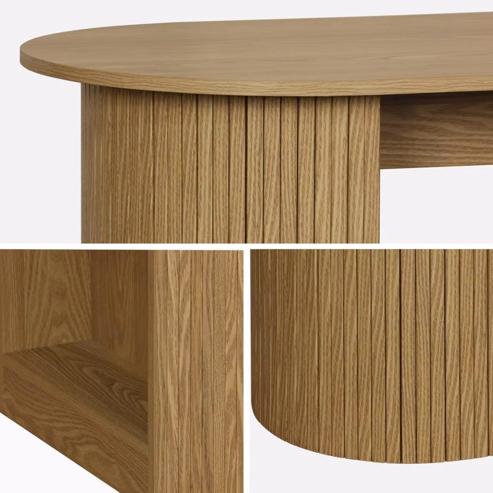 sweeek Modern Bar Table with Wooden Decor and Storage in Beige, W/D/H: 100 x 55 x 76.2 cm – 3