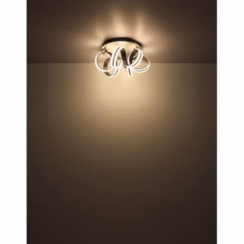 Globo Lighting Kuni Modern LED Ceiling Light, Grey, Diameter: 54 cm, Dimmable with Remote Control and Timer – 3