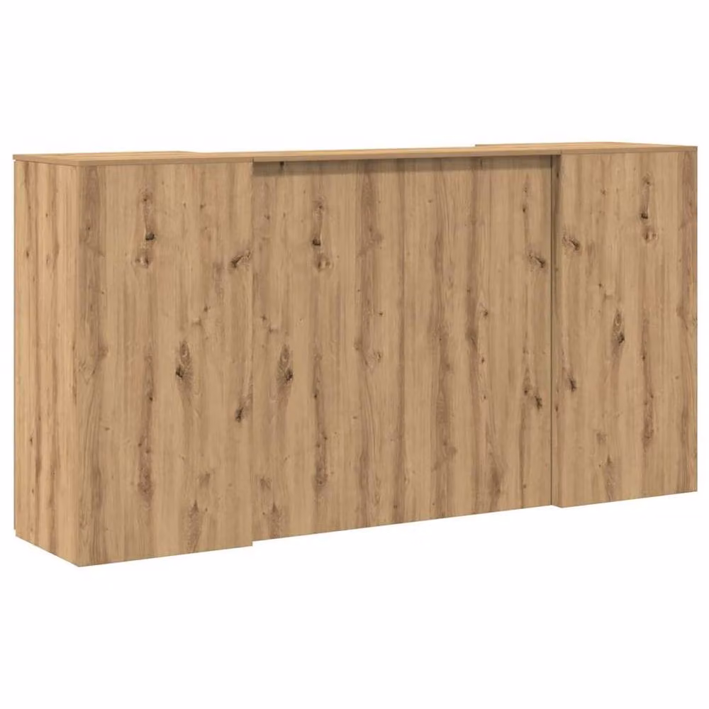 Berkfield Home Artisan Oak Reception Desk in Brown, W/D/H: 200 x 50 x 103.5 cm – 3