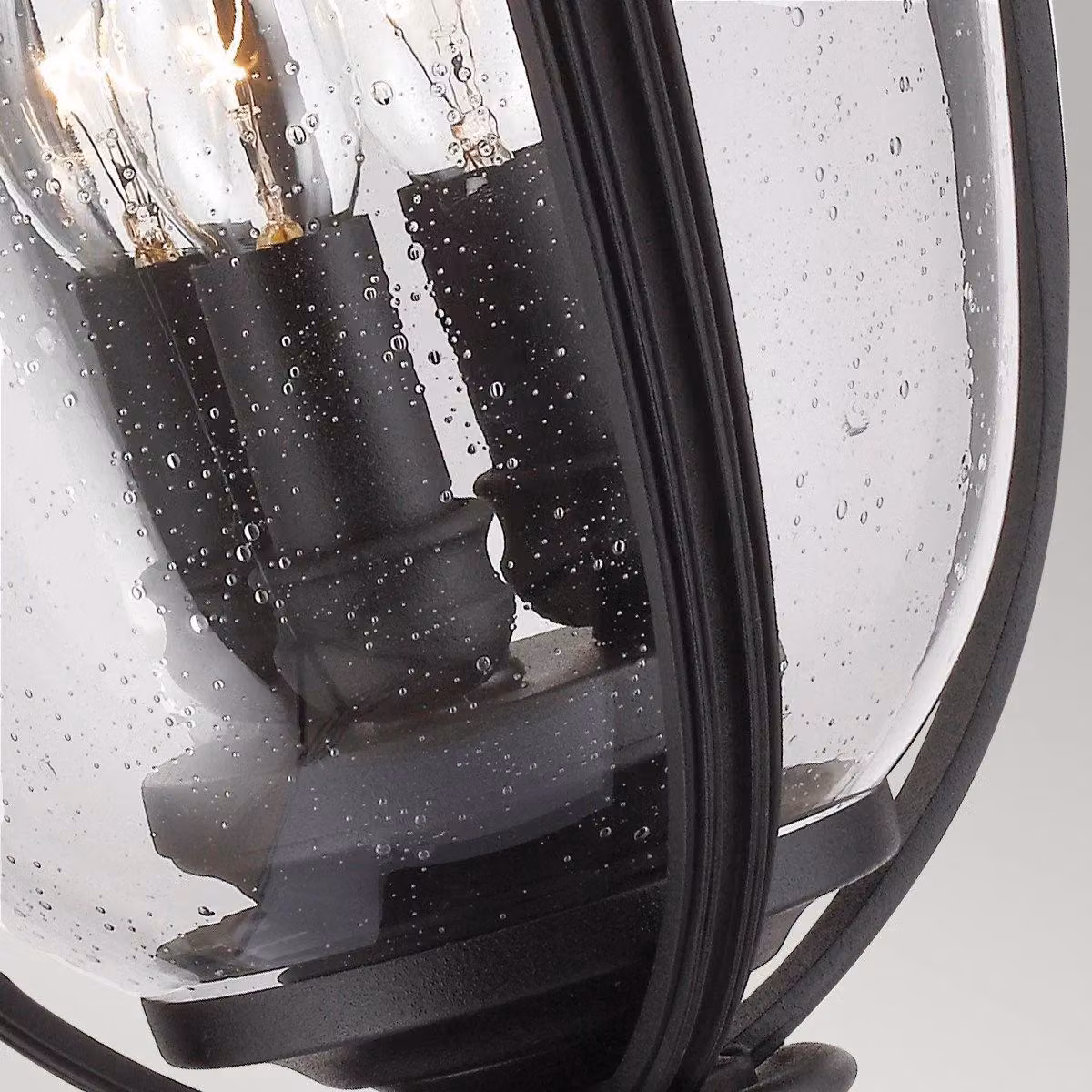 Netlighting English Bridle Large Outdoor Pedestal Lantern, Black, 3-Light, IP44, E14 – 3