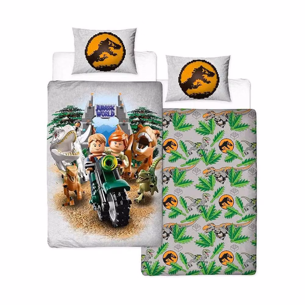 Jurassic World Reversible Single Duvet Set and Pillowcase, Multicolour, W: 90 cm, L: 200 cm – 2