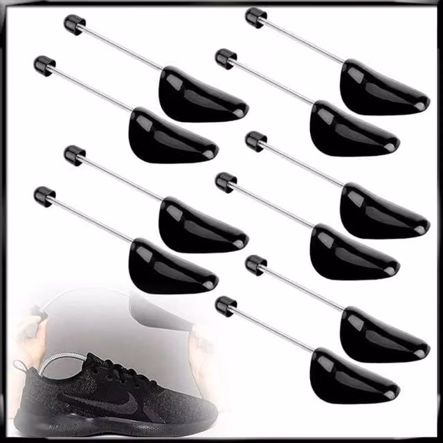 NESTLUNE Adjustable Plastic Shoe Tree Shaper for Men and Women, Black – 1