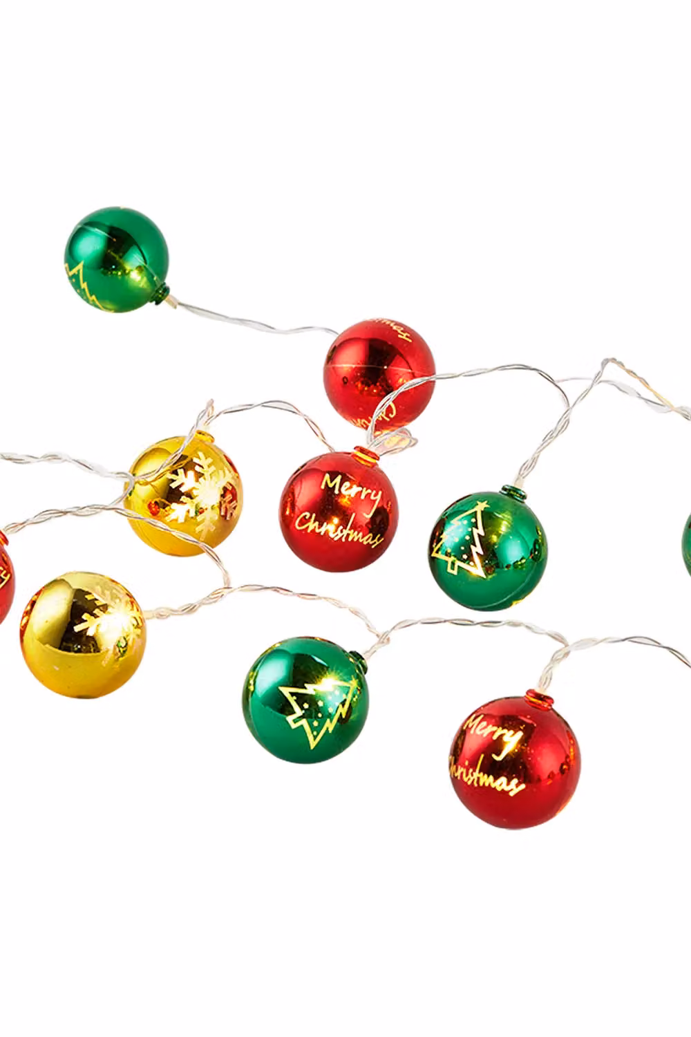 Living and Home Multicolour LED Christmas Globe Fairy Lights, 3m String with 20 Sphere Lights – 3