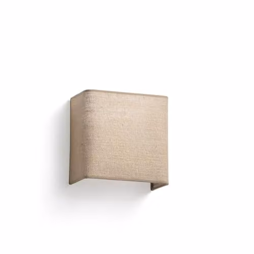 Netlighting Otton Square Jute Wall Lamp in Beige and White