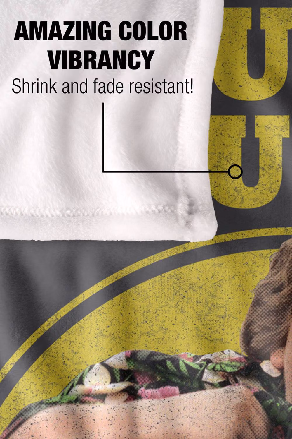 Warner Bros. The Goonies Chunk Truffle Shuffle Super Soft Polyester Throw Blanket in Grey and Multicolour, Extra Large – 5