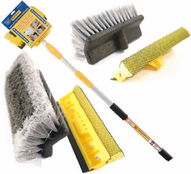 Bargains-Galore Yellow Water Brush with Aluminium Telescopic Handle