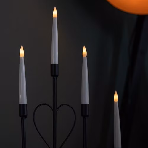 Samuel ALEXANDER Black Metal Heart Christmas Candlebridge with 5 Warm White LEDs, Height: 32 cm – 2