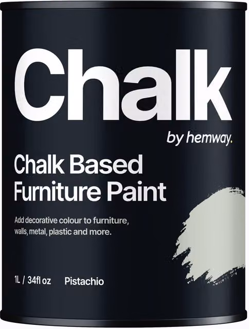 Hemway Chalk Based Furniture Paint in Pistachio Green, Flat Matt, 1L