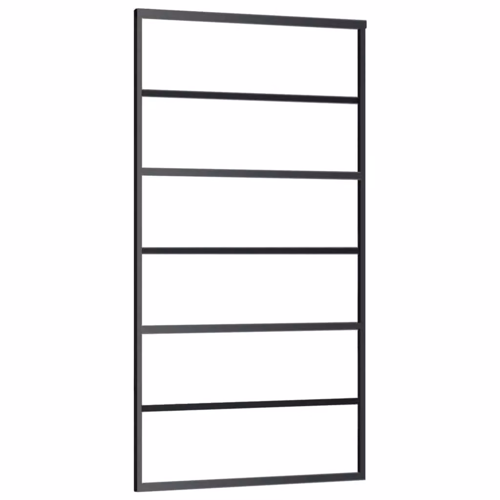Berkfield Home Sliding Glass and Aluminium Door, Black, W: 102 cm, H: 205 cm – 2
