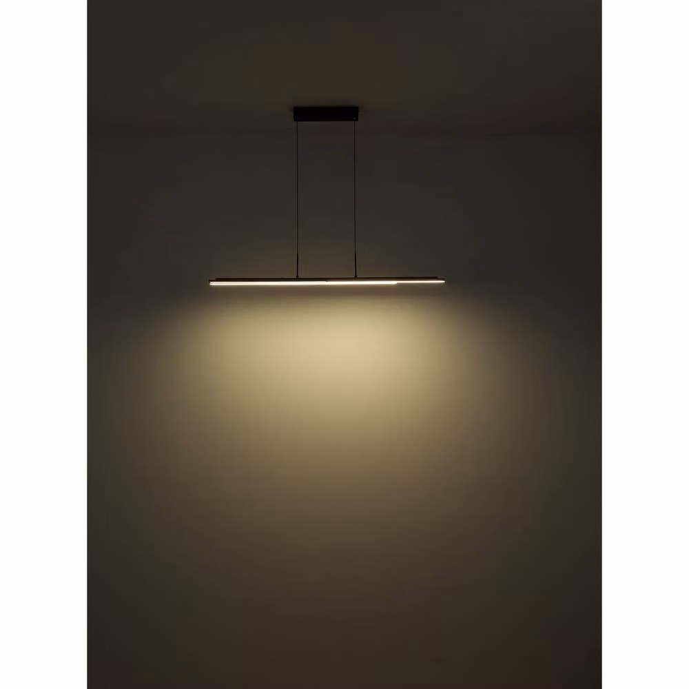 Netlighting Quito LED Pendant Ceiling Light in Black with Height Adjustment and 4000K Colour Temperature – 2