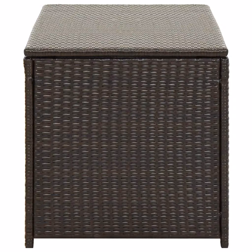 Berkfield Home Brown Poly Rattan Garden Storage Box W/D/H: 100 x 50 x 50 cm – 3