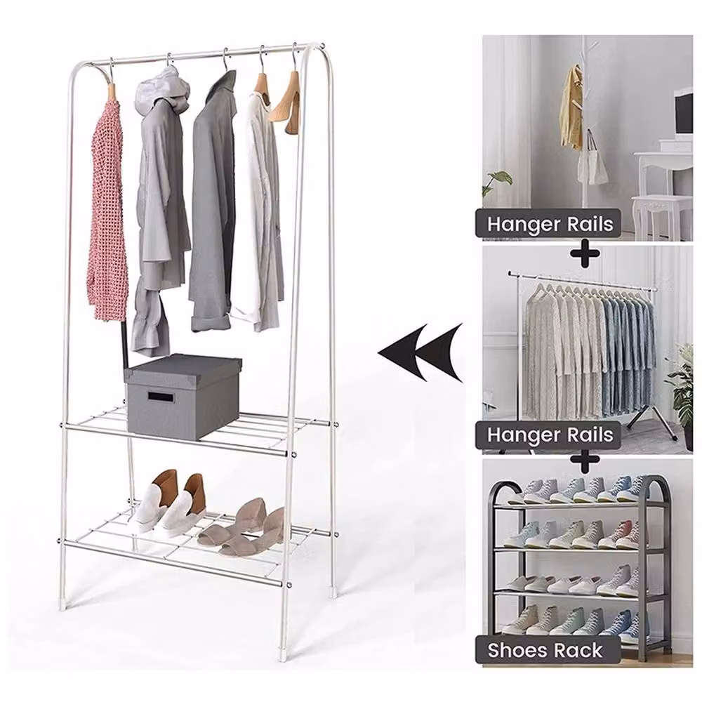SPETLEK White Metal Rack Garment Display Stand, Width: 50 cm – 2