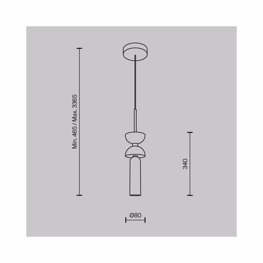 Netlighting Kyoto Modern Slim Pendant Ceiling Light in Black with White Shade and G9 Base – 2
