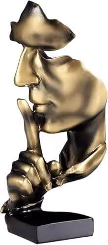 Huhote Abstract Thinker Statue, Gold Minimalist Resin Sculpture for Home and Office Decor – 1
