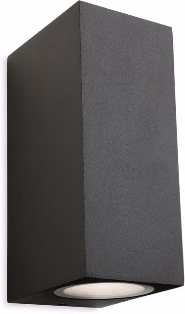 Firstlight Capital LED 2 Light Outdoor Up Down Wall Light in Graphite, IP54 Rated