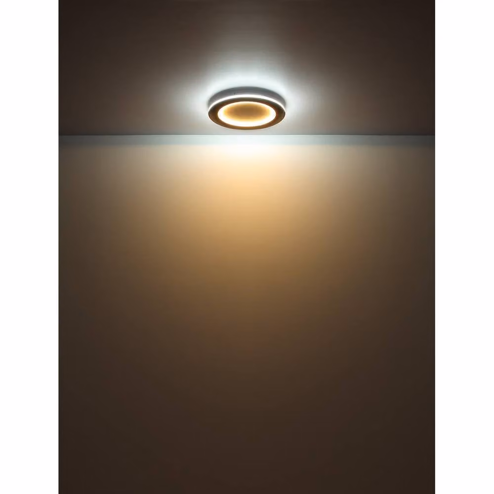 Netlighting Clay Integrated LED Semi Flush Ceiling Light, White, Diameter: 40 cm – 3