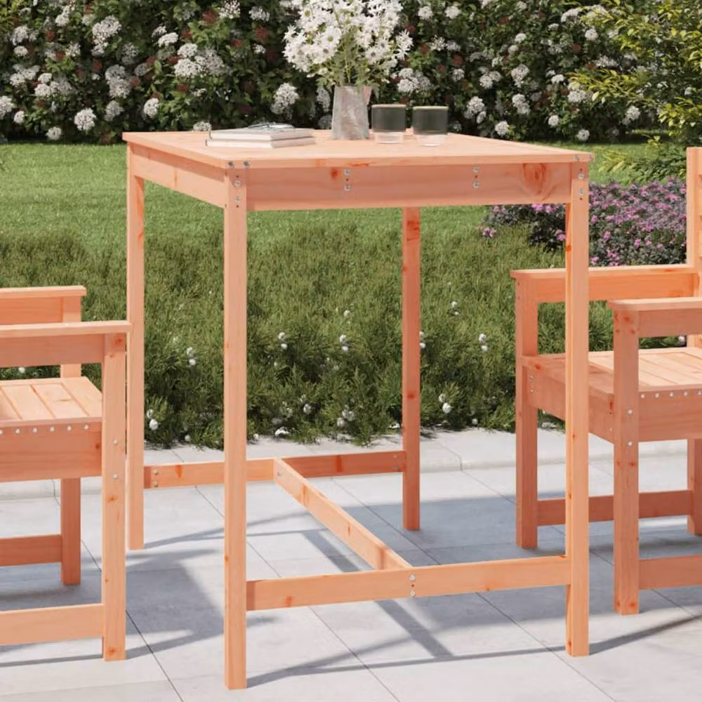 Berkfield Home Rectangular Garden Table in Brown Solid Wood, W/D/H: 121 x 82.5 x 110 cm – 2