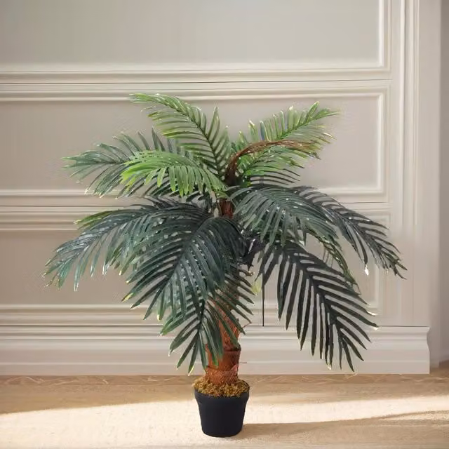 FURNOS Green Artificial Faux Palm Tree, Height: 100 cm – 1