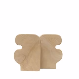 Dome Deco LIVIA Organic Wood Bookend in Beige