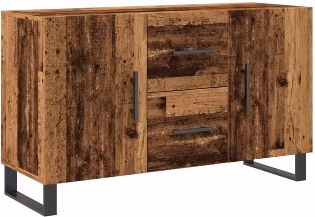 Berkfield Home Old Wood Sideboard in Brown, W/D/H: 100 x 36 x 60 cm