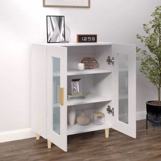 Berkfield Home White Matt Sideboard W/D/H: 69.5 x 34 x 90 cm – 1