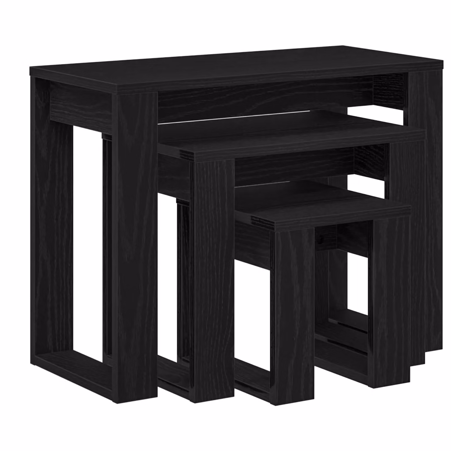 Berkfield Home 3-Piece Nesting Tables in Black Oak – 2