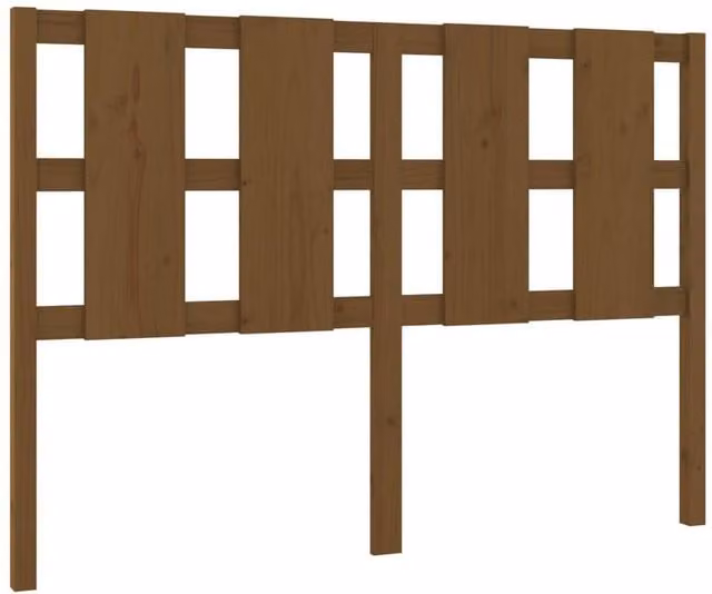 Berkfield Home Rustic Solid Wood Pine Bed Headboard in Honey Brown, W: 145.5 cm, D: 4 cm, H: 100 cm – 1