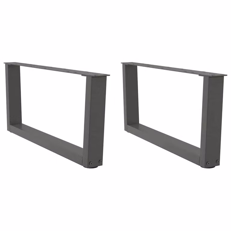 Berkfield Home V-Shape Dining Table Legs, 2 Pieces, Anthracite Grey Steel, H: 70 cm, W: 30-31.3 cm