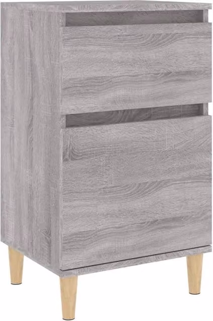Berkfield Home Grey Sonoma Bedside Cabinet W/D/H: 40 x 35 x 70 cm