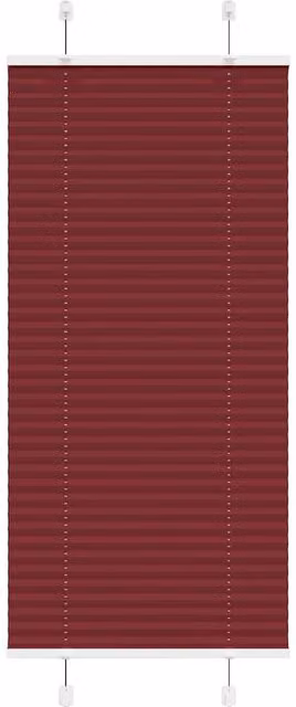 Berkfield Home Single Pleat Corded Blind in Bordeaux Red Polyester, W: 59.4 cm, H: 150 cm