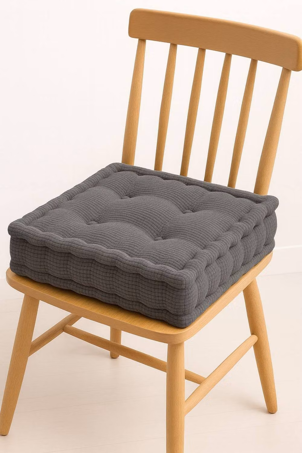 Homes-Linen Square Fleece Booster Seat Pad in Grey, W/D: 45 x 45 cm – 2