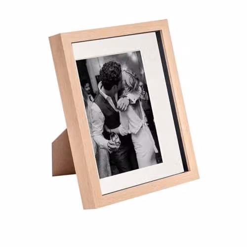 Nicola Spring Rectangular 3D Shadow Box Photo Frame with Glass Aperture in White, Grey or Brown – 1