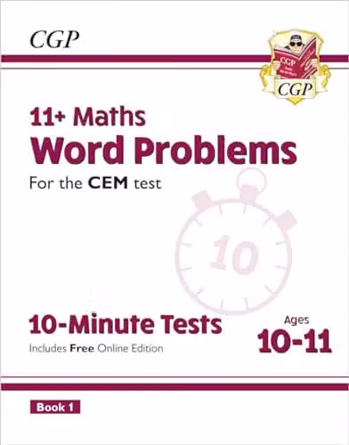 CGP 11+ CEM 10-Minute Tests Maths Word Problems Ages 10-11 Book 1 with Online Edition for 2026 Tests