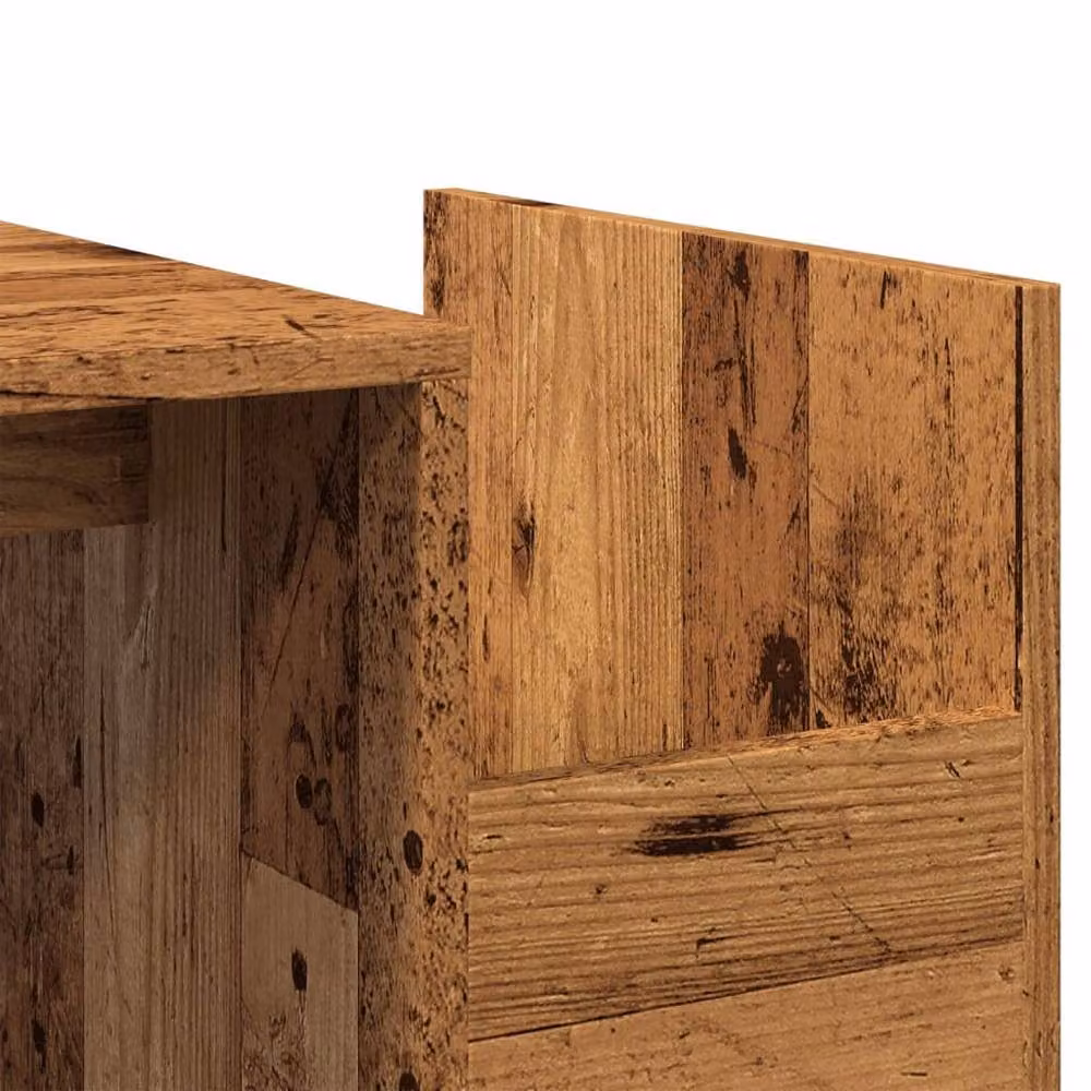 Berkfield Home Durable Rustic Coffee Table in Brown, W/D/H: 90 x 45 x 35 cm – 5